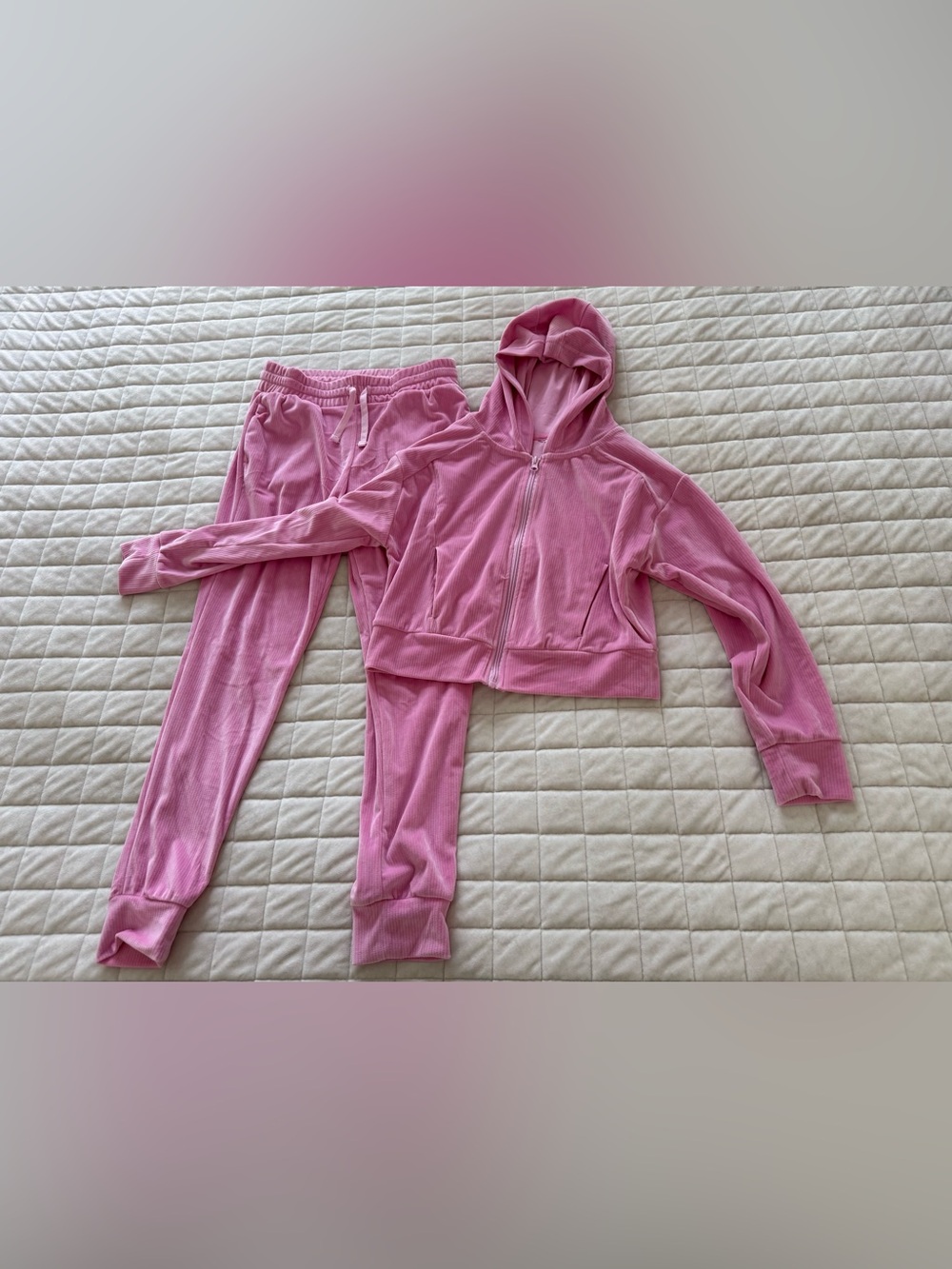 Kid’s Pink Hooded Lounge Set
